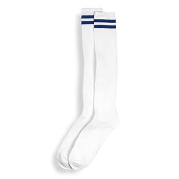 Postal White Cotton OTC Sock